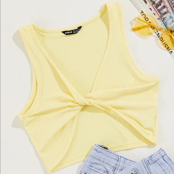 SHEIN Tops - Twist Front Tank Crop Top